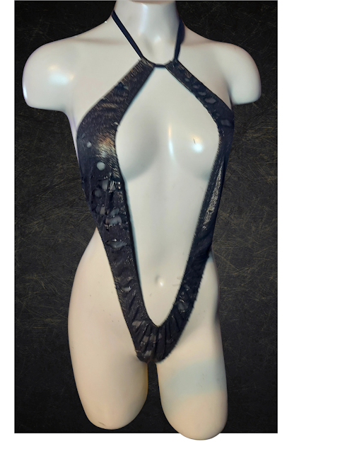 π₯ Spooky Gold Shredded Bodysuit π₯