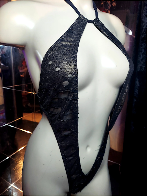 🔥 Spooky Gold Shredded Bodysuit 🔥